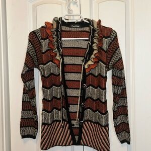 Whimsigoth Witchy Ruffle Cardigan